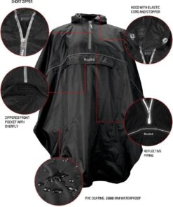 Ralka Poncho - Zwart - Volwassenen -Buitenkampeeruitrusting 1000x1200 8