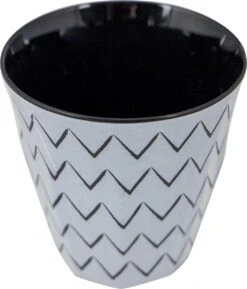 Bo-Camp Servies - Mix & Match - 16 Delig - Zwart/Wit -Buitenkampeeruitrusting 1027x1200