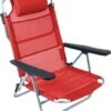 Bo-Camp Beach Chair - Monaco - Aluminium - Rood -Buitenkampeeruitrusting 1032x1200