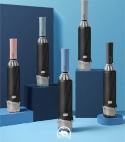 Tamarow™ Automatische Opvouwbare Paraplu - Omgekeerd Design - Windproof - Lichtgewicht - Reflectie - Omgekeerd Design - Roze -Buitenkampeeruitrusting 1054x1200 4