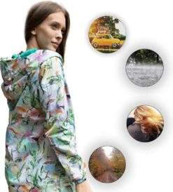 BiggDesign Faces - Dames Regenjas Waterdicht - Regenpak - Maat M -Buitenkampeeruitrusting 1082x1200 4