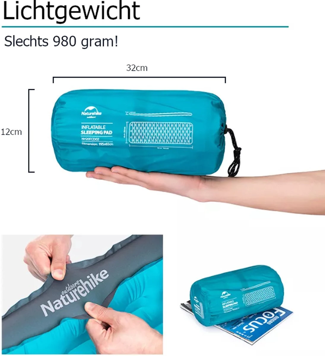 Naturehike® 3D Luchtmatras Premium - Comfortabel R-waarde 2.0 - Extra Dikke Slaapmat - Luchtbed Kamperen - Opblaasbaar Matras - Lichtgewicht - Outdoor - Camping 6 Naturehike® 3D Luchtmatras Premium - Comfortabel R-waarde 2.0 - Extra Dikke Slaapmat - Luchtbed Kamperen - Opblaasbaar Matras - Lichtgewicht - Outdoor - Camping - Afbeelding 4