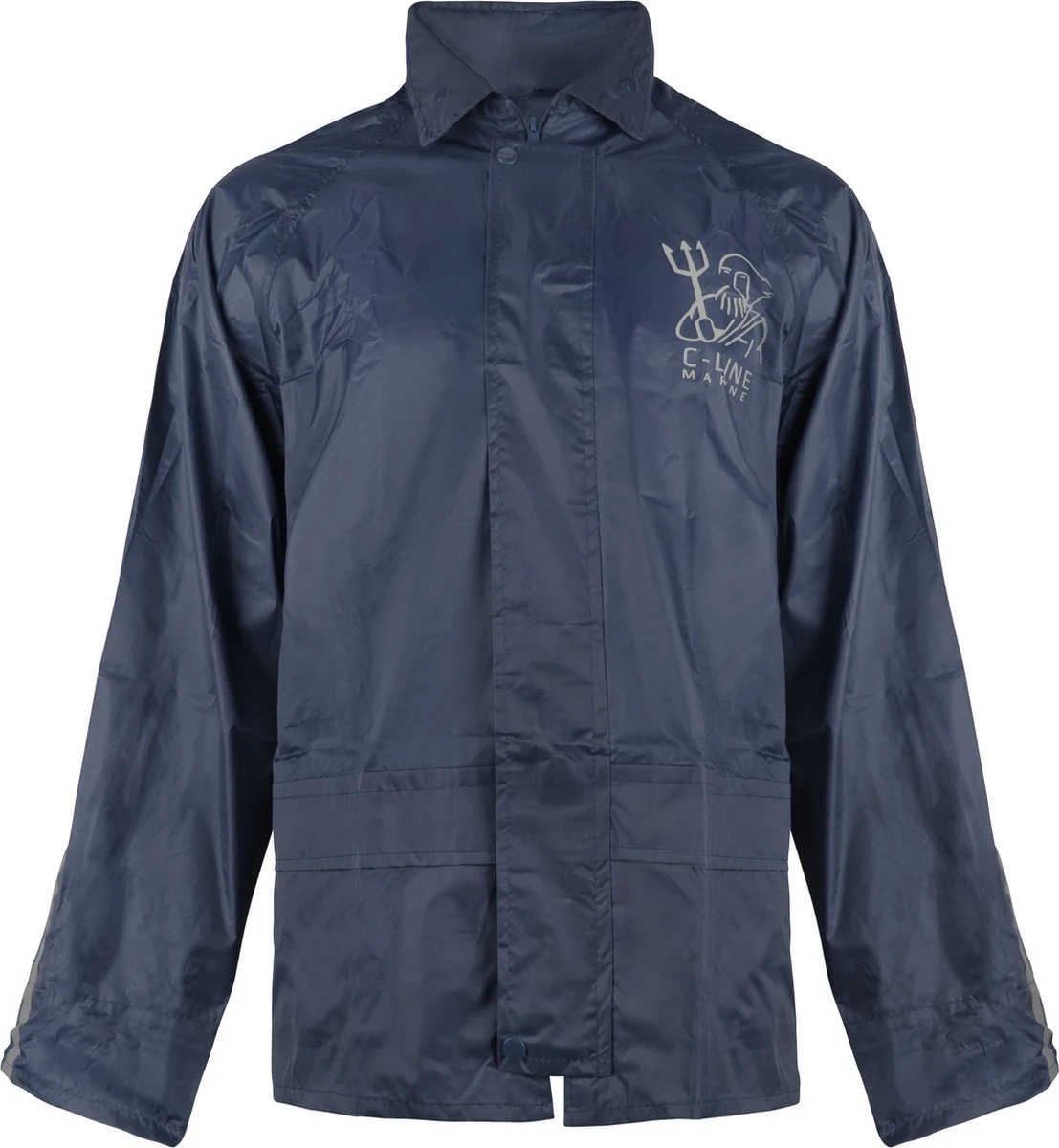 C-Line Regenpak Met Capuchon - Blauw - Reflecterend - Nieuw Model - Kinder Maat 158/164 8 C-Line Regenpak Met Capuchon - Blauw - Reflecterend - Nieuw Model - Kinder Maat 158/164 - Afbeelding 6