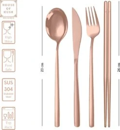 House Of Husk Reisbestek - Reis Bestekset - Chopsticks - Metalen Rietjes Met Borstel - Lepel - Vaatwasserbestendig - RVS - 7 Delig - Rose Goud 10 House Of Husk Reisbestek - Reis Bestekset - Chopsticks - Metalen Rietjes Met Borstel - Lepel - Vaatwasserbestendig - RVS - 7 Delig - Rose Goud -Buitenkampeeruitrusting 1115x1200 2