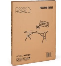 Inklapbare Tafel - Opklaptafel - 180x70x73,5 Cm - Wit -Buitenkampeeruitrusting 1117x1200