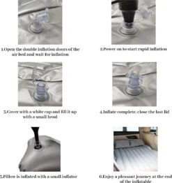 Opblaasbaar Matras Voor In De Auto, Opblaasbaar Bed, Opvouwbaar, Comfortabele Autostoel, Automatras Met Elektrische Luchtpomp En 3 Adapters, 2 Kussens En Draagtas, Voor Camping, Reizen (zwart) -Buitenkampeeruitrusting 1131x1200 7