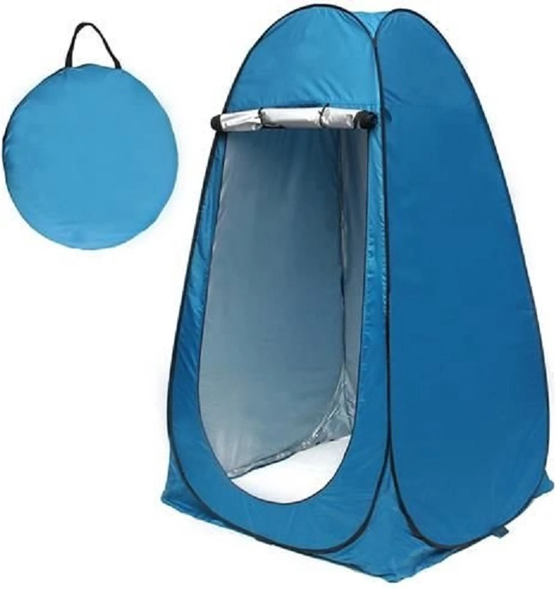 Merkloos 4 In 1 Pop-up Douchetent Voor Omkleden, Douchen, Toilet En Opslag - 1 Persoons Tent - Camping Douche En Omkleedtent - Inclusief Haringen En Draagtas - 190 X 110 X 110 Cm Blauw 3 Merkloos 4 In 1 Pop-up Douchetent Voor Omkleden, Douchen, Toilet En Opslag - 1 Persoons Tent - Camping Douche En Omkleedtent - Inclusief Haringen En Draagtas - 190 X 110 X 110 Cm Blauw