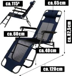 Ligstoel 155x60cm - Opvouwbaar Campingstoel Ligbed Strandstoel Tuinstoel Vouwligstoel Blauw 39 Ligstoel 155x60cm - Opvouwbaar Campingstoel Ligbed Strandstoel Tuinstoel Vouwligstoel Blauw -Buitenkampeeruitrusting 1134x1200