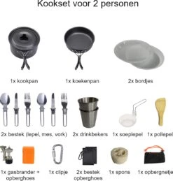 Hikr® Camping Pannenset - Complete 22-delige Kookset - Lichtgewicht - Kookgerei Servies - Outdoor - BPA-vrij - Keukengerei Set -Buitenkampeeruitrusting 1144x1200 2