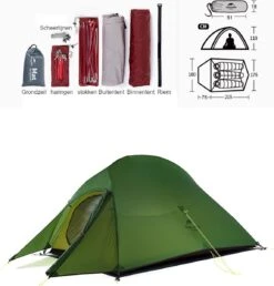Cloud Up 3 Upgraded - Naturehike® - Tent 3 Persoons - Lichtgewicht Tent - Incl. Grondzeil - 20D 4000MM - Outdoor Kampeertent - Waterdicht - Hiking & Wandelen 20 Cloud Up 3 Upgraded - Naturehike® - Tent 3 Persoons - Lichtgewicht Tent - Incl. Grondzeil - 20D 4000MM - Outdoor Kampeertent - Waterdicht - Hiking & Wandelen -Buitenkampeeruitrusting 1147x1200