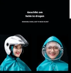 Simple Lifestyle® Universeel Regenjas Bromfiets Hoes Scooter Regenponcho Beenkleed - Zwart -Buitenkampeeruitrusting 1157x1200 7