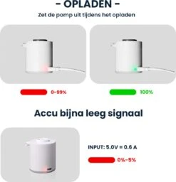 Luvego Luchtbed Pomp MINI PUMP - Oplaadbare Luchtbedpomp - 400LM Lantaarn - 3-in-1 -Buitenkampeeruitrusting 1157x1200 9