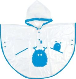 Clima Bisetti - Regenponcho Kinderen Blauw 4-6 Jaar - Regenponcho Peuter - Regenponcho Kind