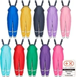 Playshoes Regenbroek Met Bretels Kinderen - Geel - Maat 104 -Buitenkampeeruitrusting 1182x1200 3