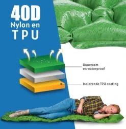 TRVLMORE Slaapmat - Zelfopblazend - 1 Persoons - Ingebouwde Pomp En Kussen - Groen -Buitenkampeeruitrusting 1183x1200 6