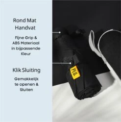 PLU - Paraplu - Opvouwbaar - Inklapbaar - Met Luxe Beschermhoes - Met Reisetui - Windproof - Fashionable - Lichtgewicht - Zwart -Buitenkampeeruitrusting 1190x1200 4