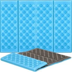 Springos Zitmat | Opvouwbaar Zitmatje | Zitkussen | 28 X 40 X 1 Cm | Blauw