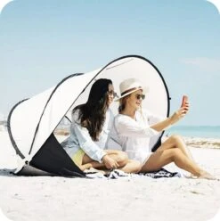 Deryan Luxe Pop Up Strandtent XXL - Anti-UV 50+ - Cream -Buitenkampeeruitrusting 1196x1200 2