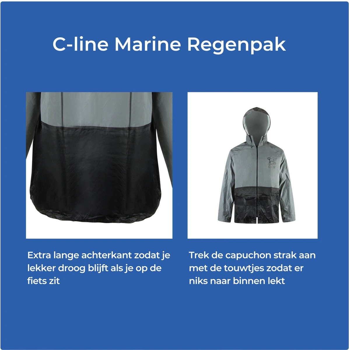 C-Line Regenpak Met Capuchon - Reflecterende Jas - Nieuw Model - Volwassen Maat XL 12 C-Line Regenpak Met Capuchon - Reflecterende Jas - Nieuw Model - Volwassen Maat XL - Afbeelding 10