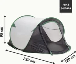 JEMIDI Tweepersoons Pop-up Tent - Opgooitent, Werptent Voor 2 Personen - Ideaal Als Festivaltent Of Kampeertent - Verschillende Kleuren -Buitenkampeeruitrusting 1200x1004