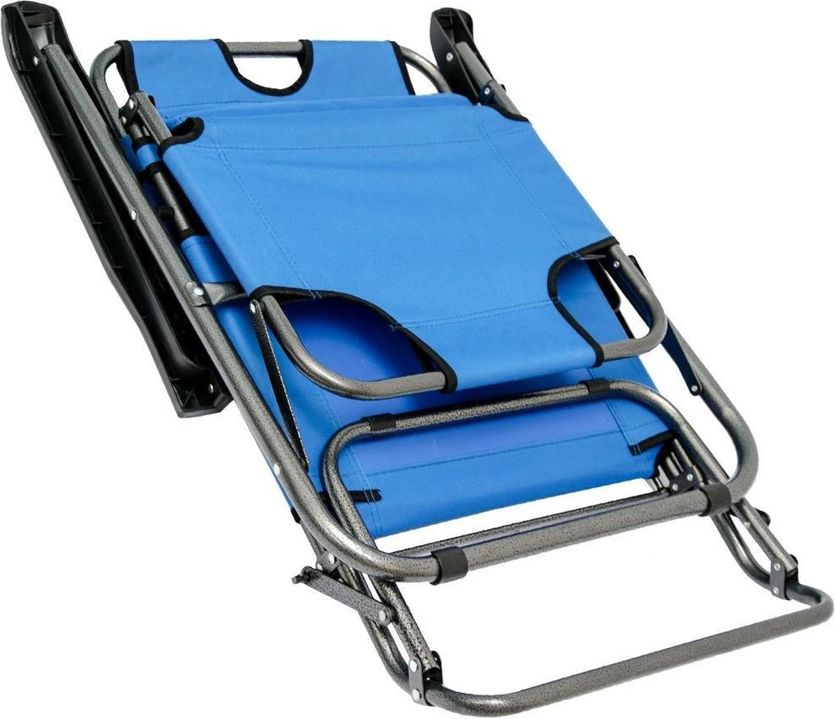 Ligstoel Opvouwbaar 155x60cm - Lichte Ligbed Relaxstoel Tuinstoel Campingstoel Strandstoel 7 Ligstoel Opvouwbaar 155x60cm - Lichte Ligbed Relaxstoel Tuinstoel Campingstoel Strandstoel - Afbeelding 5