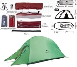 Cloud Up 1 Upgraded - Naturehike® - 1 Persoons Tent - Lichtgewicht Tent - Incl. Grondzeil - 210T 3000mm - Outdoor - Waterdicht - Hiking & Wandelen 19 Cloud Up 1 Upgraded - Naturehike® - 1 Persoons Tent - Lichtgewicht Tent - Incl. Grondzeil - 210T 3000mm - Outdoor - Waterdicht - Hiking & Wandelen -Buitenkampeeruitrusting 1200x1038