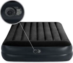 Intex Luchtbed - 2-Persoons - 152 X 203 X 42 Cm - Blauw - Met Pomp + Hoeslaken Wit + Reparatieset -Buitenkampeeruitrusting 1200x1046 7