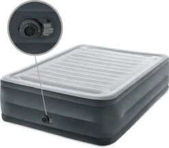 Intex Luchtbed - 2-Persoons - 152 X 203 X 33 Cm - Grijs - Met Ingebouwde Pomp, Hoeslaken Wit En Reparatieset -Buitenkampeeruitrusting 1200x1047 7