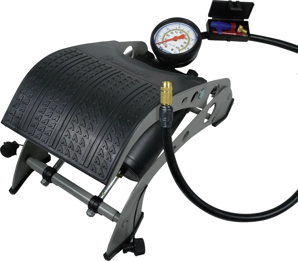 Michelin Voetpomp Dubbele Cilinder - Met Manometer - 7 Bar 3 Michelin Voetpomp Dubbele Cilinder - Met Manometer - 7 Bar