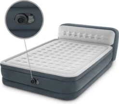 Intex 64448 - Queen Deluxe Ultra-Plush Zelfopblazend 2-persoons Luchtbed Met Hoofdboord (203x152x46cm) -Buitenkampeeruitrusting 1200x1049 3