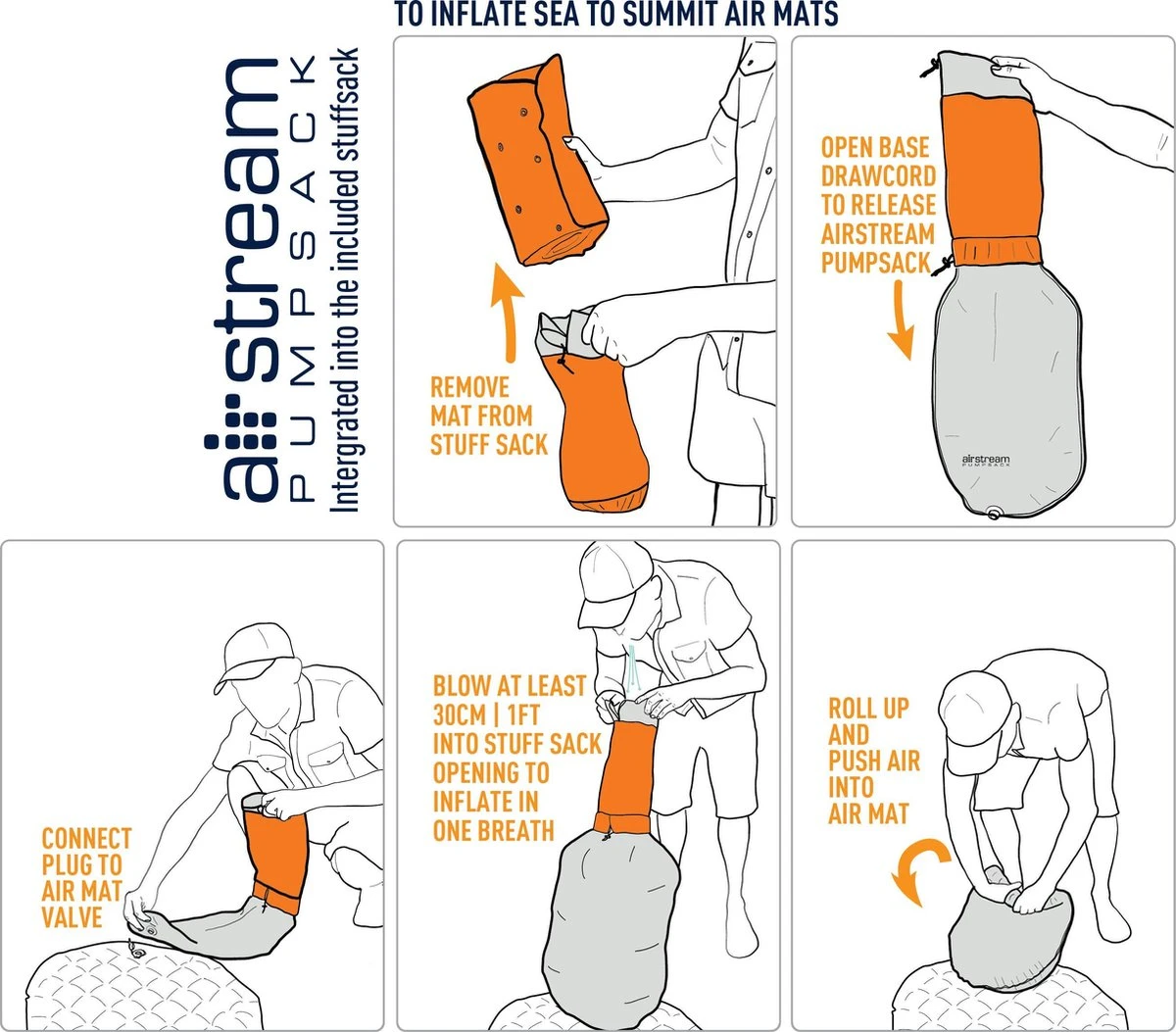 Sea To Summit UltraLight Insulated Regular Opblaasbare Slaapmat - 5cm - 480g - Oranje 6 Sea To Summit UltraLight Insulated Regular Opblaasbare Slaapmat - 5cm - 480g - Oranje - Afbeelding 4