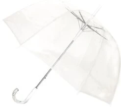 Smati Big Cloche Stormparaplu - Transparent - Auto Open - ø 85 Cm - Big Cloche Wit