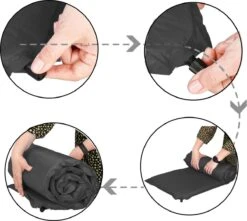 Springos Slaapmat | Zelfopblazend | 180 Cm | Inclusief Hoes | Zwart -Buitenkampeeruitrusting 1200x1072 3