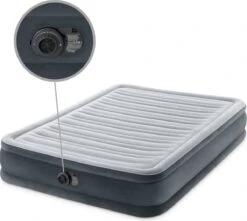 Intex Luchtbed - Twijfelaar - 137 X 191 X 33 Cm - Grijs - Met Ingebouwde Pomp, Hoeslaken Antraciet En Reparatieset -Buitenkampeeruitrusting 1200x1073 7