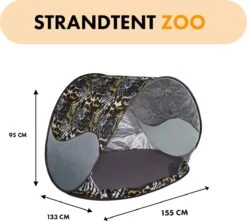 Deryan Luxe Pop Up Strandtent - Anti-UV 50+ - Zoo -Buitenkampeeruitrusting 1200x1076