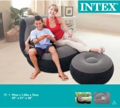Intex Lounge Stoel - Ultra Lounge - Opblaasbaar - Grijs/zwart -Buitenkampeeruitrusting 1200x1080 16