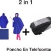 Merkloos 2 IN 1 Poncho En Telefoontas - Luxe Blauw Regenjas-Waterafstotend-Lang Model 135 Cm-Met Koortjes En Ritssluiting-Inclusief Opberg Tas-Geschikt Voor Wandelen, Fietsen, Werk, Hiken En Meer-Regen-Telefoontasje Voor Op De Fiets–Fiets Telefoonhouder–Smart -Buitenkampeeruitrusting 1200x1089 4