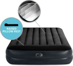 Intex Luchtbed - 2-Persoons - 152 X 203 X 42 Cm - Blauw - Met Pomp + Hoeslaken Wit + Reparatieset -Buitenkampeeruitrusting 1200x1098 13