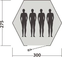 Easy Camp Tent Bolide 400 - Rood - 4 Persoons -Buitenkampeeruitrusting 1200x1098