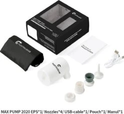 Flextail Gear Luchtbed Pomp Max Pump 2020 - Elektrische Luchtpomp Pomp Luchtbed 3600 MAh - Luchtbedpomp Oplaadbaar - Wit -Buitenkampeeruitrusting 1200x1103 5