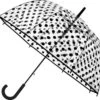 Falconetti Automatische Koepelparaplu Met Stippen - Transparant - Doorzichtig - Met Haak - Vrolijk Dessin - 85 Centimeter