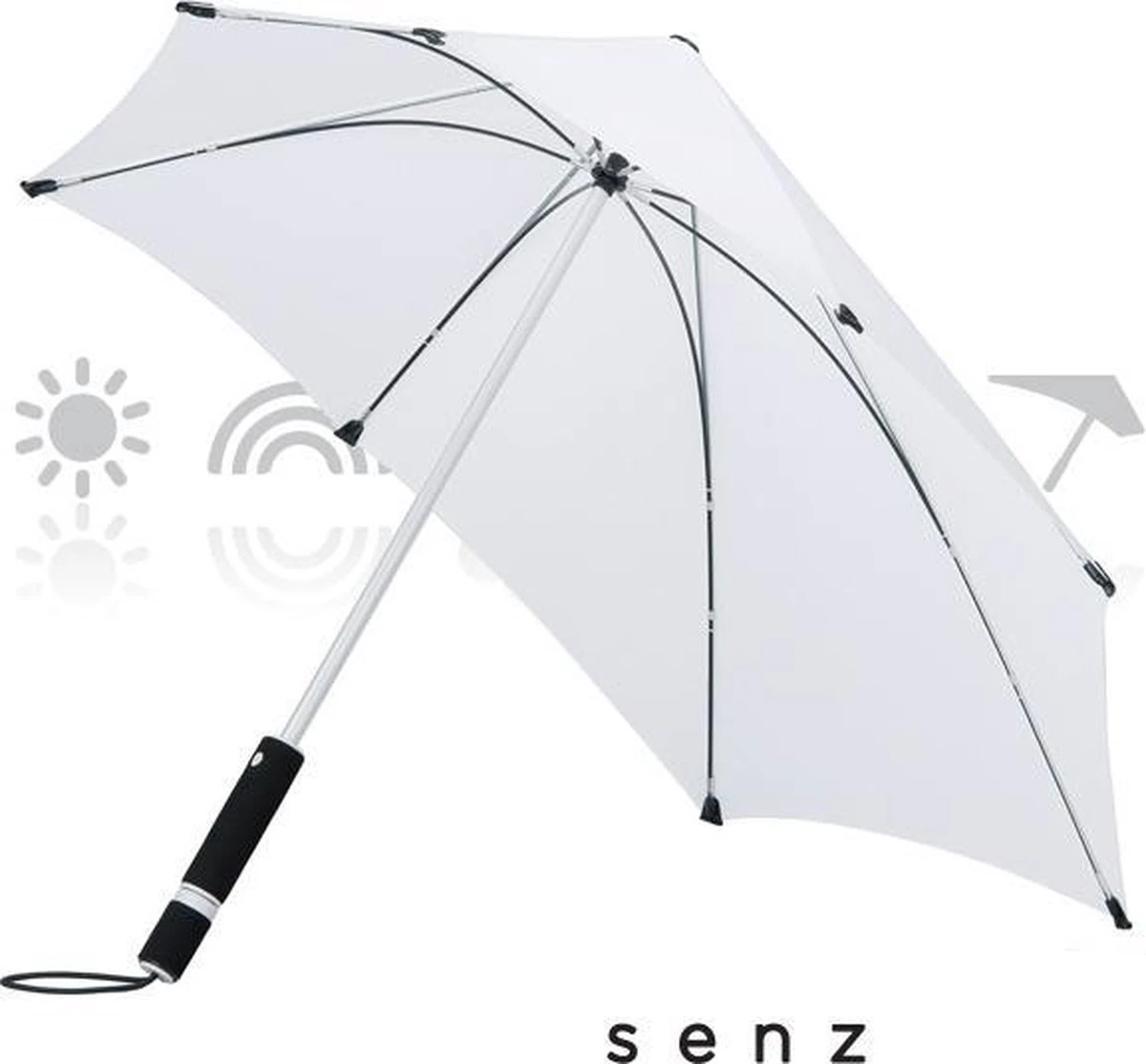 Senz° Original Stormparaplu - Ø 90 Cm - Bright White Wit- Special Edition 3 Senz° Original Stormparaplu - Ø 90 Cm - Bright White Wit- Special Edition