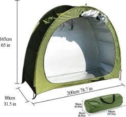 Merkloos Fietstent, Beschermhoes Fietsenschuur, Tent Voor Camping In De Open Lucht-groen 200*80*165CM -Buitenkampeeruitrusting 1200x1118 1