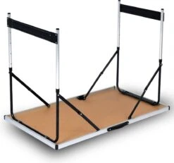 Kamyra® Campingtafel Inklapbaar - Kampeertafel, Partytafel - Opvouwbaar, Lichtgewicht & In Hoogte Verstelbaar - Aluminium/Hout -Buitenkampeeruitrusting 1200x1121 1