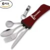 Roestvrij Staal Bestek (kampeerset) – Draagbare Reislepels, -vork En -mes Voor Festivals, Camping Of Trektochten - Wordt Geleverd Met Een Neopreen Draagtasje Met Een Lichtgewicht Flesopener -Buitenkampeeruitrusting 1200x1123 1