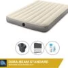 Intex Luchtbedset Intex Luchtbed - Twijfelaar - 137 X 191 X 25 Cm - Beige + Intex Elektrische Pomp - 650 Liter/min + Hoeslaken Zwart + Reparatieset -Buitenkampeeruitrusting 1200x1130 11