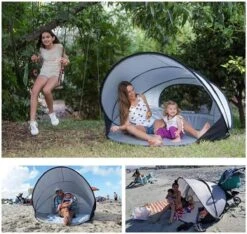 Deryan Luxe Pop Up Strandtent XXL - Anti-UV 50+ - Zilver 31 Deryan Luxe Pop Up Strandtent XXL - Anti-UV 50+ - Zilver -Buitenkampeeruitrusting 1200x1137