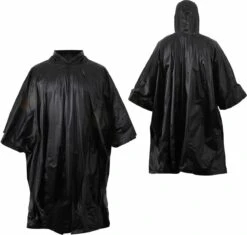 Benson Duurzame Regenponcho Zwart Voor Volwassenen -Buitenkampeeruitrusting 1200x1141 10