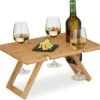 Relaxdays Opvouwbare Picknick Wijntafel - 4 Wijnglazenhouders - Bamboe Dienbladtafel Klein -Buitenkampeeruitrusting 1200x1143 1