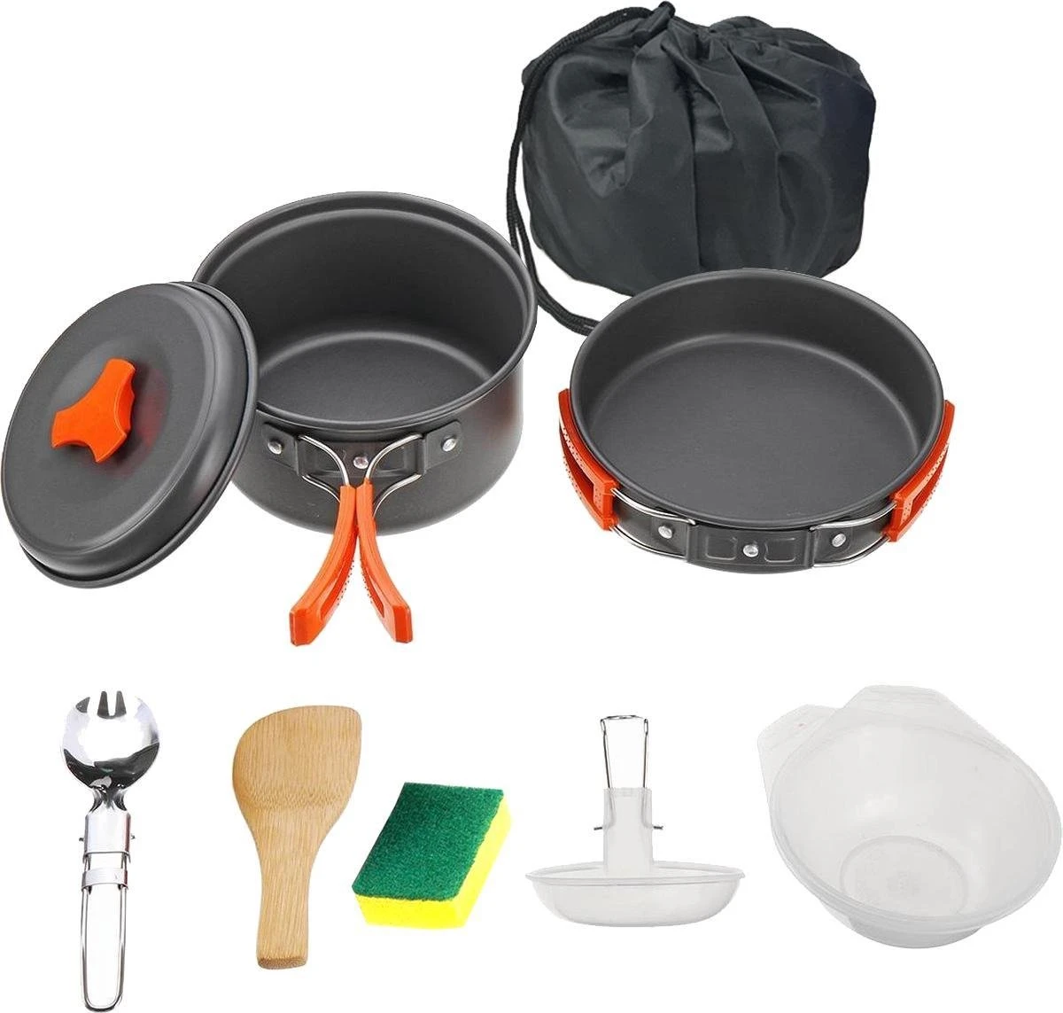Camping Outdoor Kookset 13-delig Camping Servies En Pannen Pannenset Keukengerei - BPA-vrij & Geen Giftige Stoffen - Opvouwbaar & Licht - Ideaal Voor Reizen, Festival, Wandelen 4 Camping Outdoor Kookset 13-delig Camping Servies En Pannen Pannenset Keukengerei - BPA-vrij & Geen Giftige Stoffen - Opvouwbaar & Licht - Ideaal Voor Reizen, Festival, Wandelen - Afbeelding 2